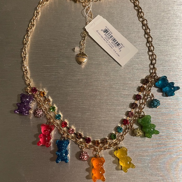 Betsey Johnson Gummy Bear Frontal Charm Necklace - Picture 4 of 11